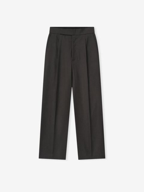 Wool Straight Leg Trouser
