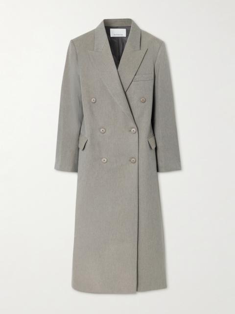 The Frankie Shop Jane Double-breasted Twill Coat