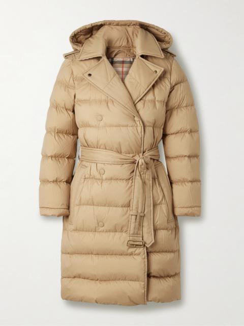 Burberry Belted Double-breasted Quilted Shell Down Coat