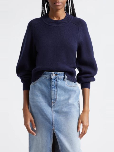 Leandra Merino Wool & Cashmere Crewneck Sweater