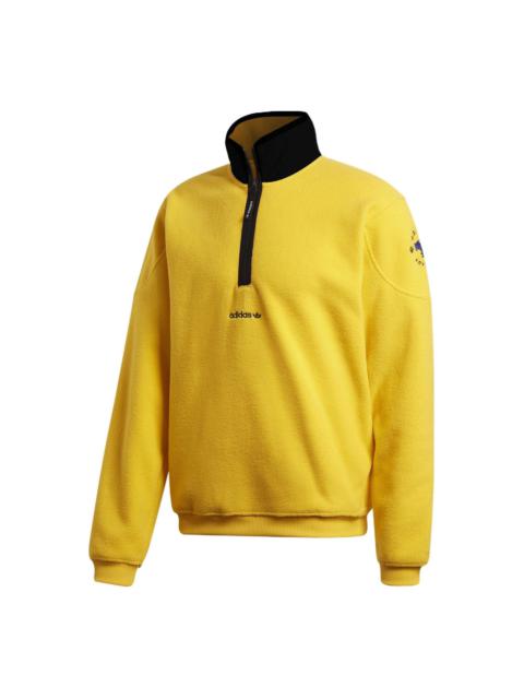 adidas adidas originals Adv Archive Hz Retro Half Zipper Sports Long Sleeves Yellow GD5583