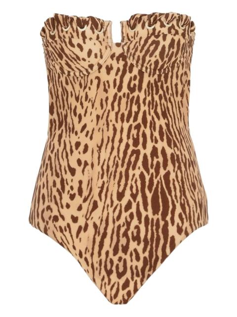 Zimmermann leopard-print swimsuit