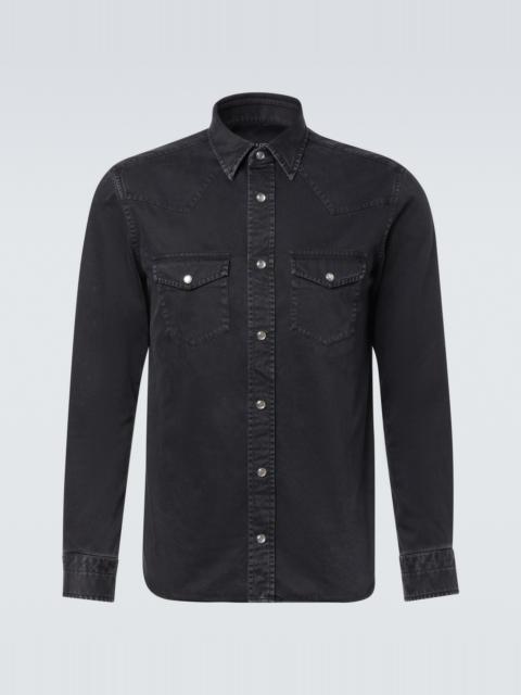 TOM FORD Cotton twill Western shirt