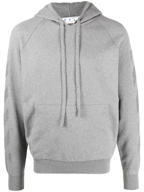 Off-White knitted logo-detail hoodie