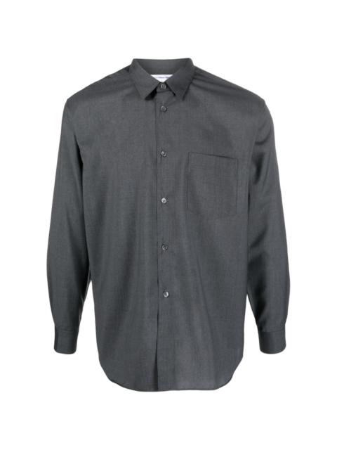 long-sleeve wool shirt