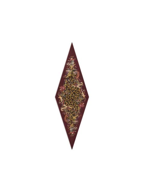 Etro leopard-motif diamond-shaped scarf