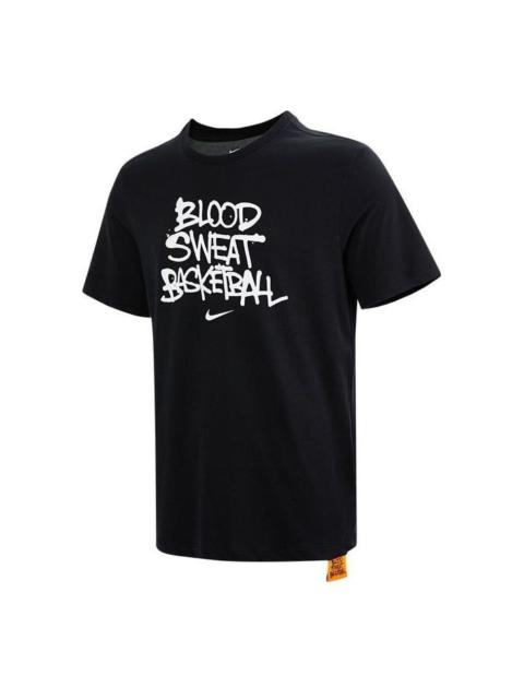 Nike Nike Alphabet Printing Round Neck Pullover Short Sleeve Black DN2977-010