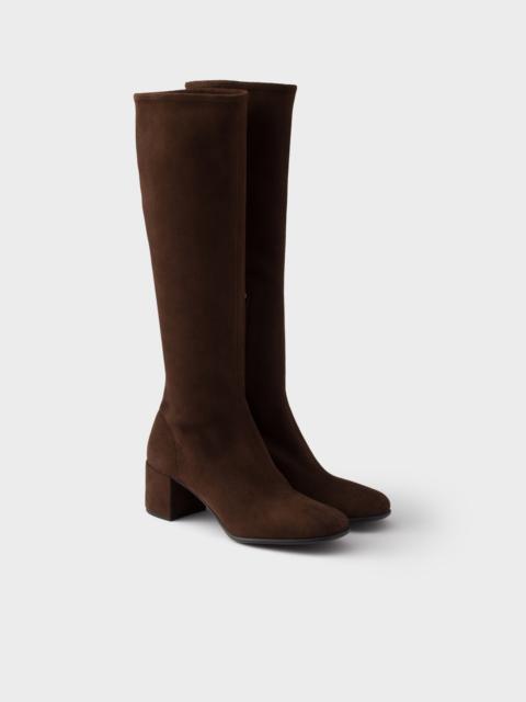 Prada Stretch suede boots