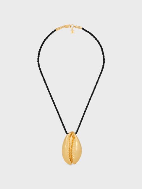 CELINE Celine Défilé Shell Necklace in Brass with Gold Finish and Silk