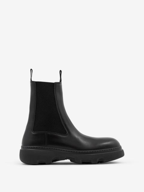 Burberry Leather Creeper Chelsea Boots