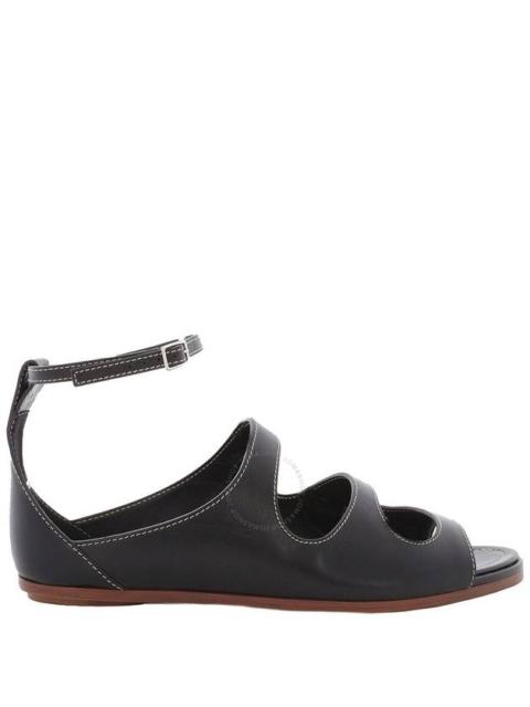 Burberry Burberry Ladies Black Kiersten Sandals, Brand Size 40 (US Size 10)