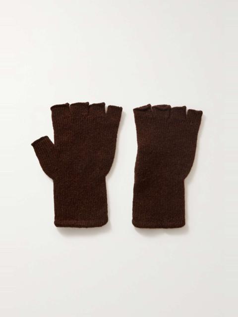 Cashmere fingerless gloves