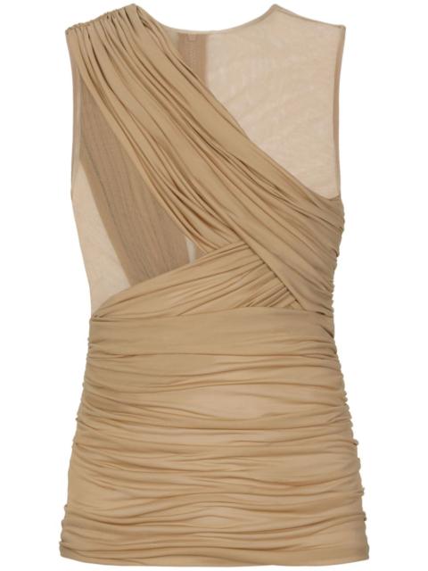 Dolce & Gabbana ruched tulle tank top
