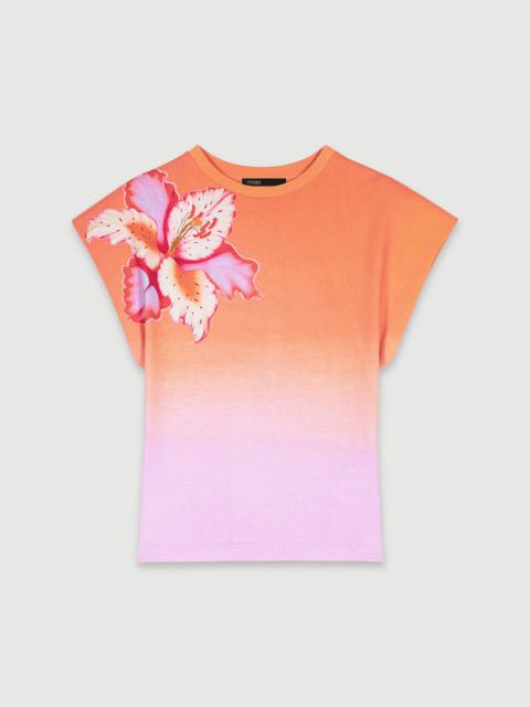 maje T-shirt with structured shoulders