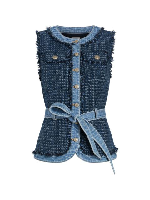 Cinq à Sept Joans frayed belted vest