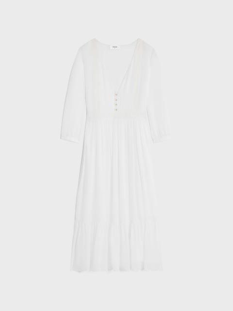 CELINE maxi dress in cotton twill