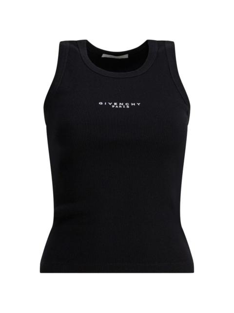 Givenchy slim-fit logo-detail ribbed cotton top