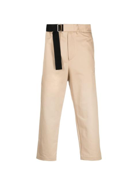 side buckle-fastening trousers