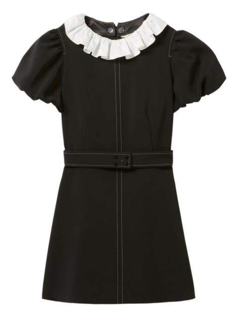 Claudie Pierlot puff-sleeve ruffled-collar mini dress