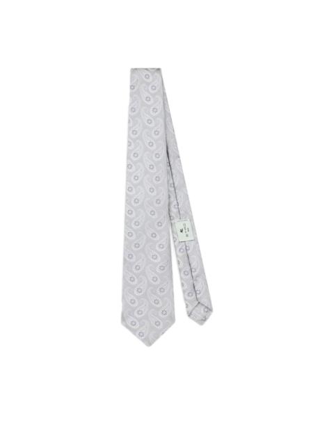 Etro jacquard paisley motif tie