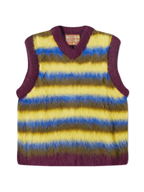 BRAIN DEAD Brain Dead Blurry Lines Alpaca Knit Vest
