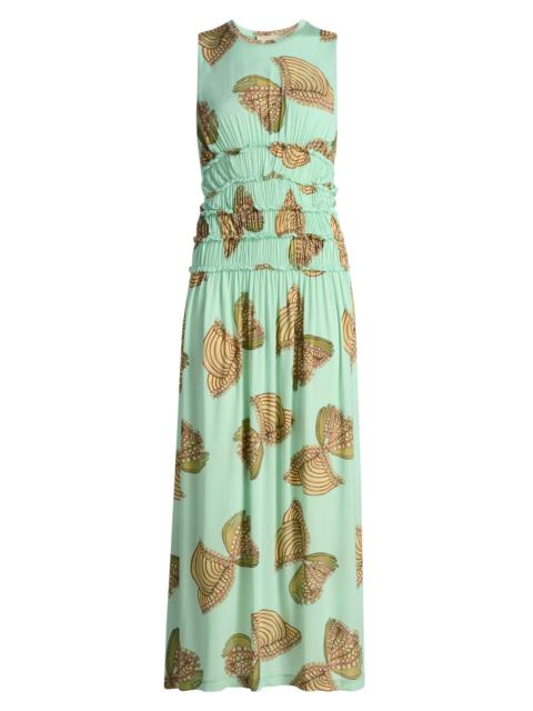 ULLA JOHNSON Women's Anna Zemankova Kamaria Printed Midi-Dress - Water Blossoms