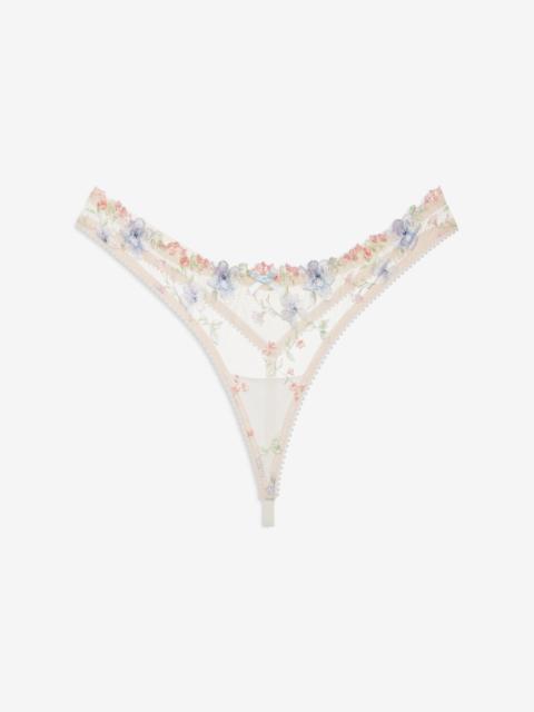 For Love & Lemons Peachy Keen Floral Thong Panty