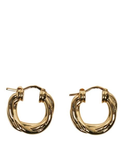 Jil Sander Gold Twisted Hoop Earrings