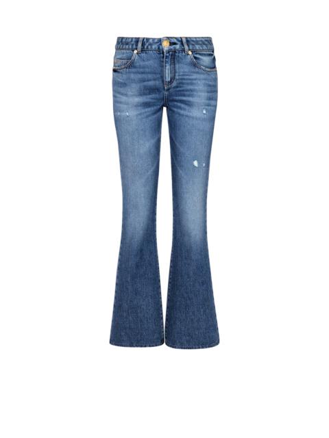 Flared denim jeans