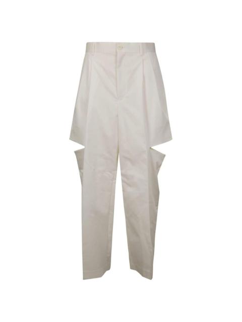 cut-out tapered trousers