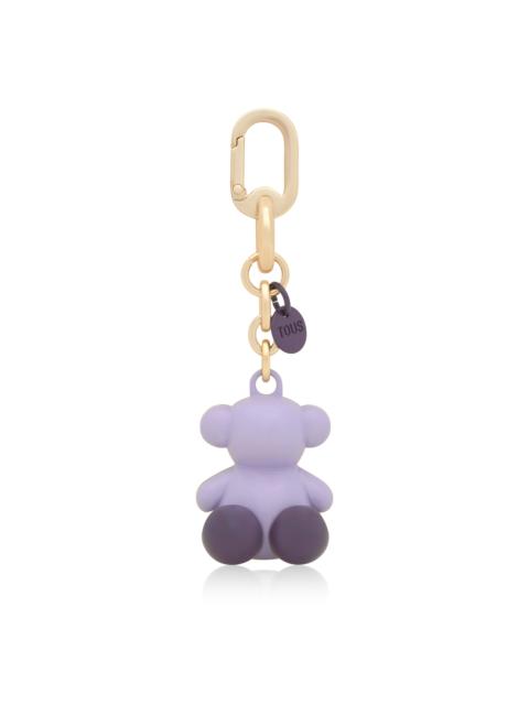 TOUS Mauve and gold-colored metal Key ring Bold Bear