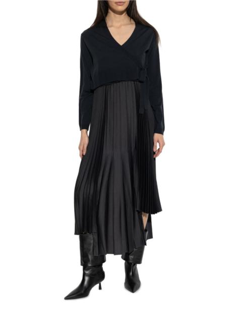 ALLSAINTS Lucille pleated asymmetric dress