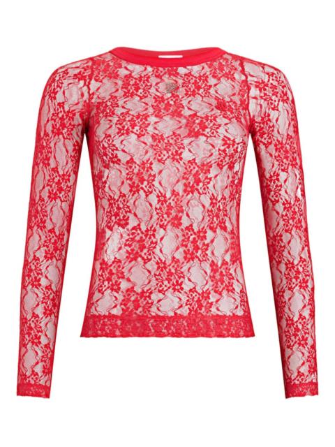 PATOU floral-pattern lace tank top