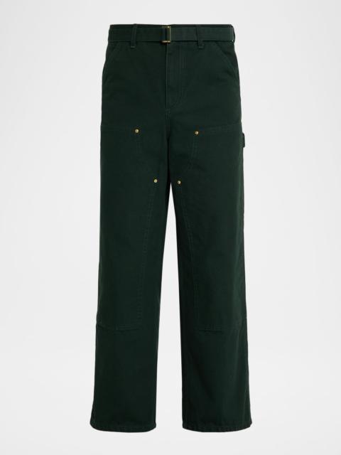 sacai Men's Duck Denim Carpenter Pants