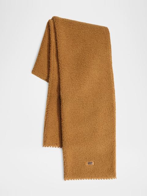 UGG Fluff Faux-Fur Scalloped Scarf