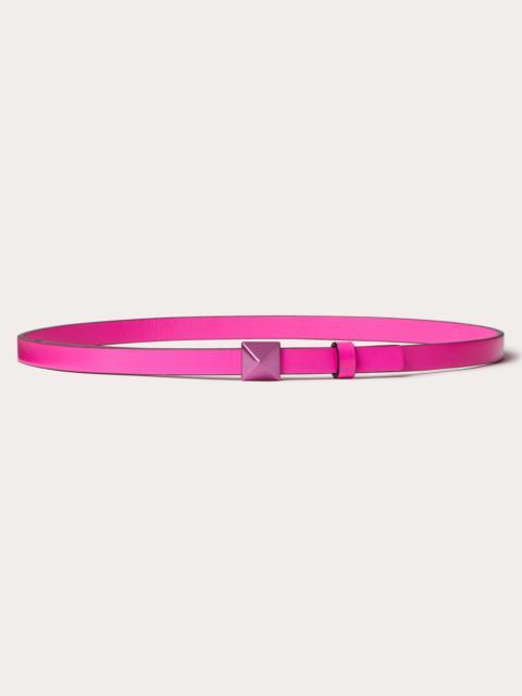 Valentino ONE STUD SHINY CALFSKIN BELT 12MM
