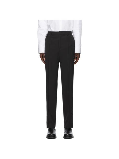 Valentino Black Wool & Mohair Skinny Trousers