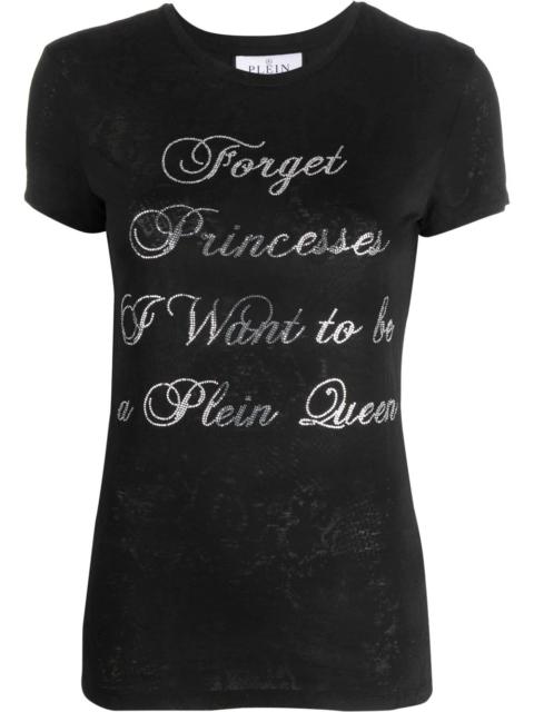 PHILIPP PLEIN crystal-embellished cotton T-shirt