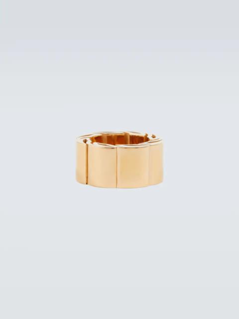 Tide gold-plated sterling silver ring