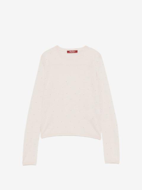 Max Mara Mstcelebre crystal-embellished polka-dot T-shirt