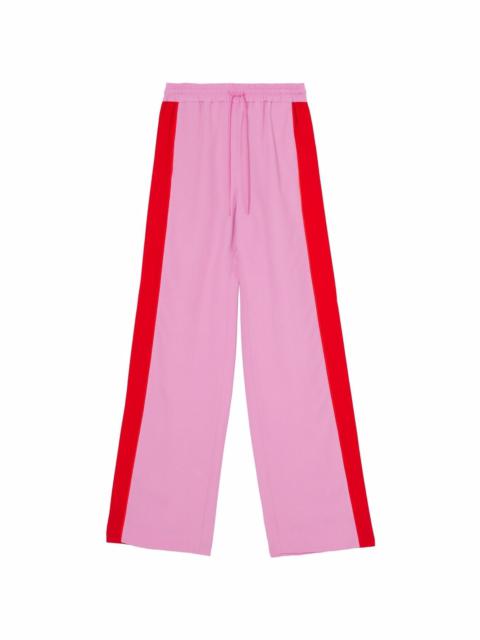 side-stripe wide-leg track pants