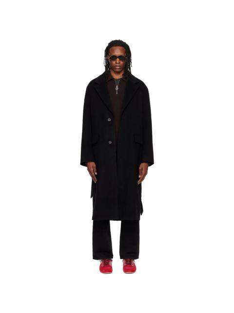 Wooyoungmi Black Wool Cashmere Coat