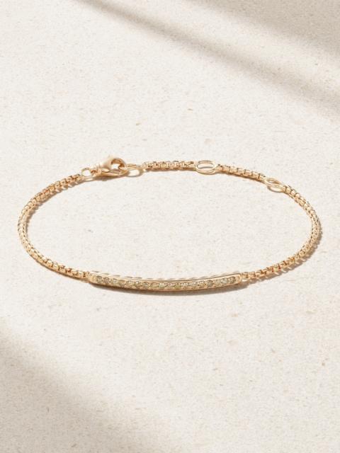 DAVID YURMAN Petite Pavé 18-karat Rose Gold Diamond Bracelet
