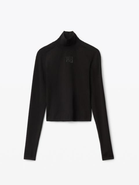Alexander Wang LONG SLEEVE TURTLENECK IN BODYCON NYLON