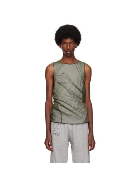 OLLY SHINDER Green Twisted Tank Top