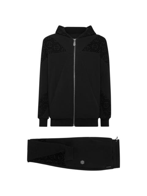 PHILIPP PLEIN monogram-jacquard tracksuit set