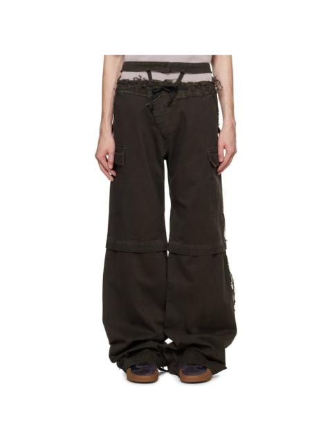 OTTOLINGER Brown Baggy Cargo Pants