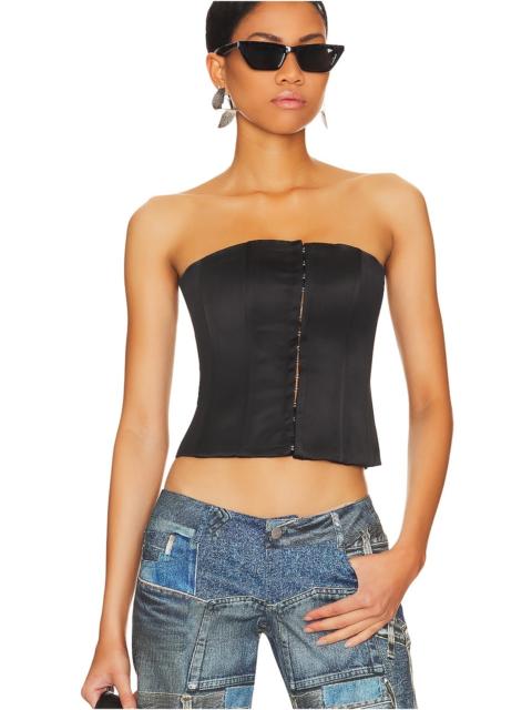 GUIZIO Satin Corset Top