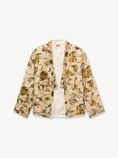 KENZO 'KENZO Wildflower' genderless kimono overshirt in cotton silk