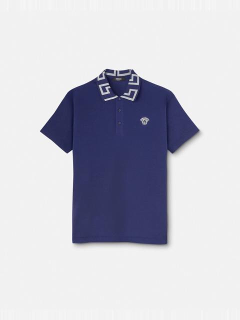 VERSACE Greca Collar Polo Shirt